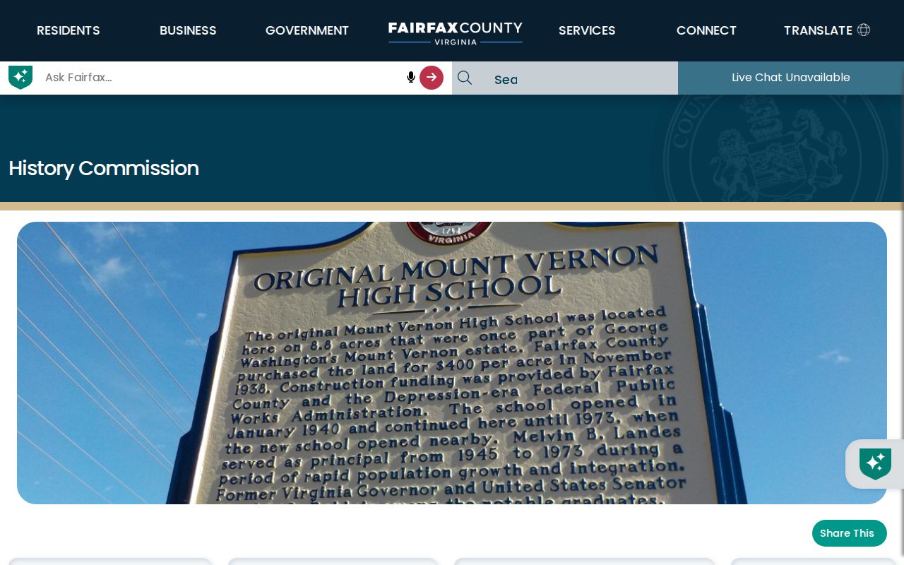 West Springfield city directory Fairfax County History Commission resources