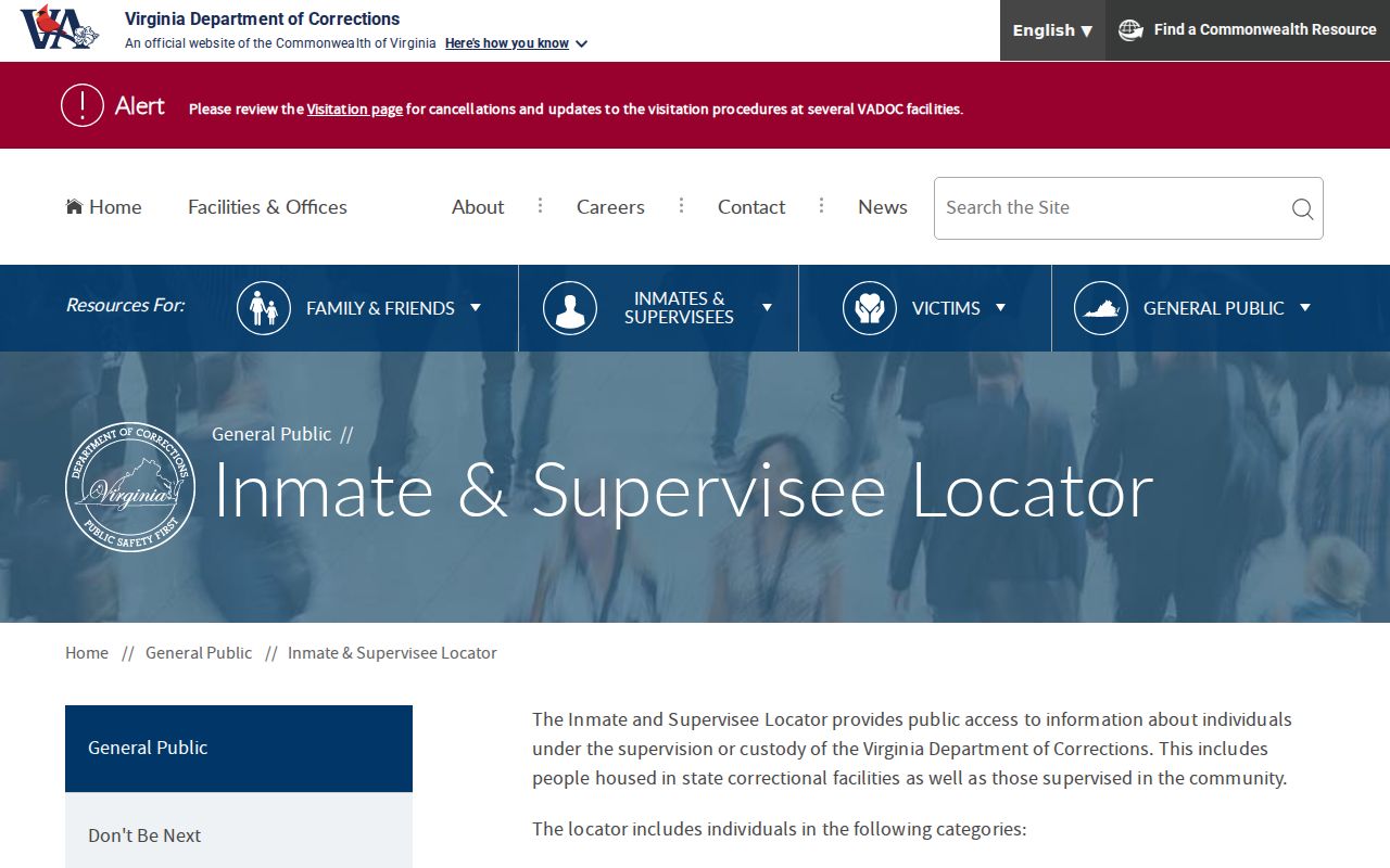 West Springfield residents directory Virginia DOC locator