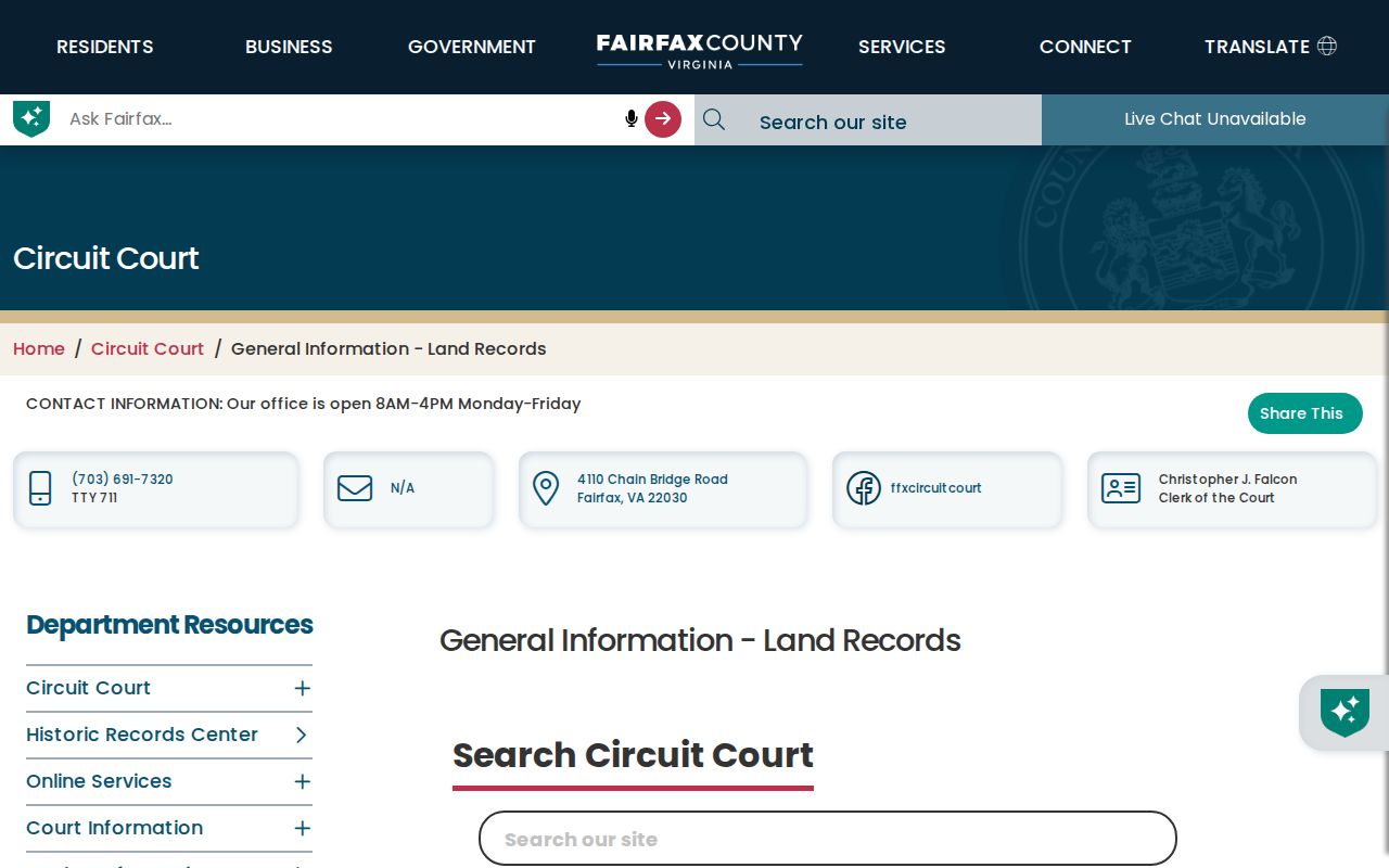 West Springfield previous residents Fairfax grantor grantee land records research route